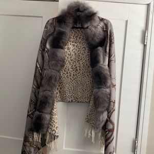 La Fiorentina Double Sided 100% REAL FOX FUR Wrap